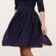Short navy blue dress with sleeves Navy blue bridesmaid dress with sleeves Navy blue cocktail dress Navy party dress Navy blue lace dress