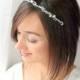Luxe bridal tiara, silver wedding hair jewelry, silver and pearls diadem for the bride, bridal luxe headpiece, princess wedding tiara