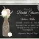 Wine Bridal Shower Invitation - Wedding Shower Invite - Wine Bottle - Vineyard Chalkboard Invitation - Baby Shower - Printable - LR1027