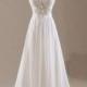 Custom A-Line Halter Court Train Chiffon Pleated Wedding Dresses - iDreamBuy.com