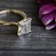 3 CT Yellow Gold Princess Cut Bridal Engagement Ring Solid 14K or 18k Gold, Anniversary Ring, Bridal Ring, Solitaire Ring, Wedding Band