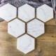 SALE // Six Marble Coasters // Hexagon Marble Coasters // Set of 6 //geometric coasters // geometric wedding favors