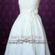 Simple Yet Elegant Modest Retro 50s Knee Length Ivory Wedding Dress 