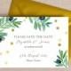 Green & Gold Olive Wreath Wedding Save the Date cards or Magnets