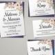 Lavender Floral Wedding Invitation Template Set + RSVP + Details + Thank You Card - Instant Access - Edit in Our Web App - Floral Design