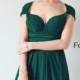 Maxi Forest Green Bridesmaid Dress infinity Dress Prom Dress Convertible Dress Wrap Dress