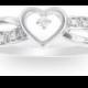 MODERN BRIDE 1/10 CT. T.W. Diamond Sterling Silver Promise Ring