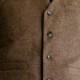 Non Pleated  Back Adult brown tweed wool Vest Made to your measurements Groom / groomsmen