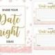 Pink and Gold Date Night Ideas Cards And Sign-Instant Download PDF File Printable Golden Glitter Floral Bridal Party DIY Date Jar Game
