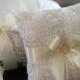 Ivory Ring Bearer Pillow   Lace Flower Girl Basket  Ivory Wedding Basket   Lace Wedding Pillow  Pillow Basket Set  Lace Wedding Accessory