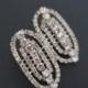 Bridal Art Deco Earrings Vintage Style Bridal Stud Earrings Wedding Jewelry for Brides Bridesmaids Rhinestone Crystal Large Oval Studs