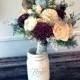 Burgundy, Blush, Wedding Bouquet made with sola flowers - choose your colors - Custom - Alternative bridal bouquet - bridesmaids bouquet