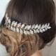 Wedding Headpiece Hair Chain  Bridal hair comb Leaf Hair Piece Grecian head piece Grecian bridal headpiece Leaf hairpiece Swarovski
