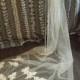 3M Cathedral Length Lace Veil, Off-white, 1 Tier w/Lace, w/Comb, READY TO SHIP, (V12-YH3ML)