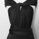 Black Infinity Dress Convertible Formal,wrap dress ,bridesmaid dress,party dress Evening dress-B19#C19#