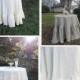 Floor Length Ruffled Linen Tablecloth Ruffled Tablecloth Custom Handmade Wedding Decorations Table Decor French Country 90" Tablecloth Round