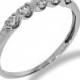 Natural Diamond Wedding Band, Women Wedding Band, White Gold 14K Ring Size 7, Birthday Gift, Anniversary Ring, Pave Set Diamond Ring