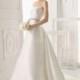 Luxurious A line Strapless Satin Floor Length Wedding Dress With Sash/ Ribbon - Compelling Wedding Dresses