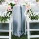 Wedding Decor.Chair Signs. Bride and Groom Chair Signs.