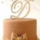 Single monogram cake topper, wedding cake topper, wooden cake topper, wood monogram letter, rustic cake topper, Your choice of wood