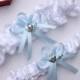 New Wedding Garter White Light Blue Wedding Garter Prom Heart With Key Deer Handcuffs Anchor Horseshoe Butterfly Motorcycle