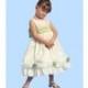 Blossom Ivory Sleeveless Taffeta Dress w/ Detachable Flowers and Sash Style: BL101 - Charming Wedding Party Dresses