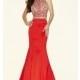 Long Sheer Bodice Two Piece Prom Dress by Mori Lee - Discount Evening Dresses 