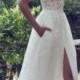 Embellished Off-the-Shoulder Slit Tulle Skirt Wedding Dress