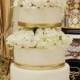 Gold & Flowers Wedding Cake
