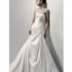 Petite Strapless Applique Beading Mermaid Satin Chapel Train Bridal Gown In Canada Wedding Dress Prices - dressosity.com