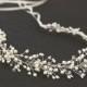 New Freshwater Pearl and Swarovski Crystal Full Bridal Headband, Crown, Halo Bridal Hair Accessories