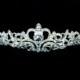 Tiara and Puffy Veil, Wedding Tiara, perfect for Wedding, Bachlorette Party, Prom.