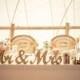 Metallic Vintage Gold or Custom Mr and Mrs Sign Wedding Sweetheart Table Decor Mr & Mrs Wooden Letter Standing Wedding Sign (Item - MTS100)