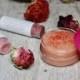 Passionfruit Rose ORGANIC Lip Care Set, Sugar Lip Polish & Moisturizing Lip Butter, muslin baggie. Lip Spa Set. Customizable. Gifts under 10
