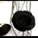 Shoe clips - Leather rose shoe clips, black suede shoe clips-  leather rose -baby, girl,woman shoe clips ,flip flop   shoes accessories