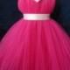 Pink Heart Flower Girl Dress Tutu, Valentines Day Dress, Little Girls, Toddler Girls, Baby Girls, Flowergirl Dress, Tutu Dress, Flower Sash