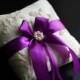 Lilac Ring Bearer Pillow  Purple Ring Holder, Ivory Lace Bearer, Magenta Ring Pillow, Lilac Wedding basket  Lilac Pillow basket set