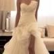 Sexy Ruffles Sweetheart Sleeveless Wedding Dress With Beading WD031
