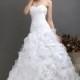 Chic A-Line Sweetheart Court Train Organza Sleeveless Lace up-Corset Wedding Dress CWLT13042 - Top Designer Wedding Online-Shop