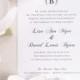 Printable Wedding Invitation - Style INV18 - ELEGANT Wedding COLLECTION 