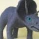Kids toy Dino. Soft dinosaur made of wool. Hand made toy for children