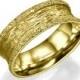 Glitter Wedding Band, Wedding Ring, Rings, Art Deco Wedding Ring, Yellow Gold Ring, Promise Ring, Matte Ring, Anniversary gifts