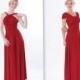 Middle red infinity dress , Free-Style Dress, convertible dress, Floor length dress