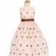 Pink Flower Girl Dress - Polka-Dot Embroidered Organza Style: D1650 - Charming Wedding Party Dresses