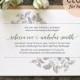 Botanical Wedding Invitation / 'Vintage Rose' Modern Calligraphy Simple Wedding Invite  / Sage Green and Grey or Custom Colours / ONE SAMPLE