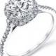 14K White Gold And Diamond Engagement Ring