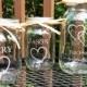 3 Piece Personalized Mason Jar Sand Ceremony set  Wedding Ceremony  Names 1 Large Jar 2 small Jars with hearts