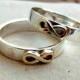 Set of promise rings, Set of wedding bands, Set of infinity bands, Engagement rings, Set of rings, Infinity rings, Couple rings, Love rings