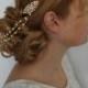 Art Deco Hair Chain Art Deco Hair Pearls, Bridal Hair Chain Gold, Art Deco Bridal Hair Piece Art Deco Hair Accessories Bridal Headpiece LARA