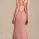 2016 Dusty Thistle Bridesmaid dress, Fitted Wedding dress, Spaghetti Strap Long Formal dress Backless, Pink Prom dress floor length (H026)
